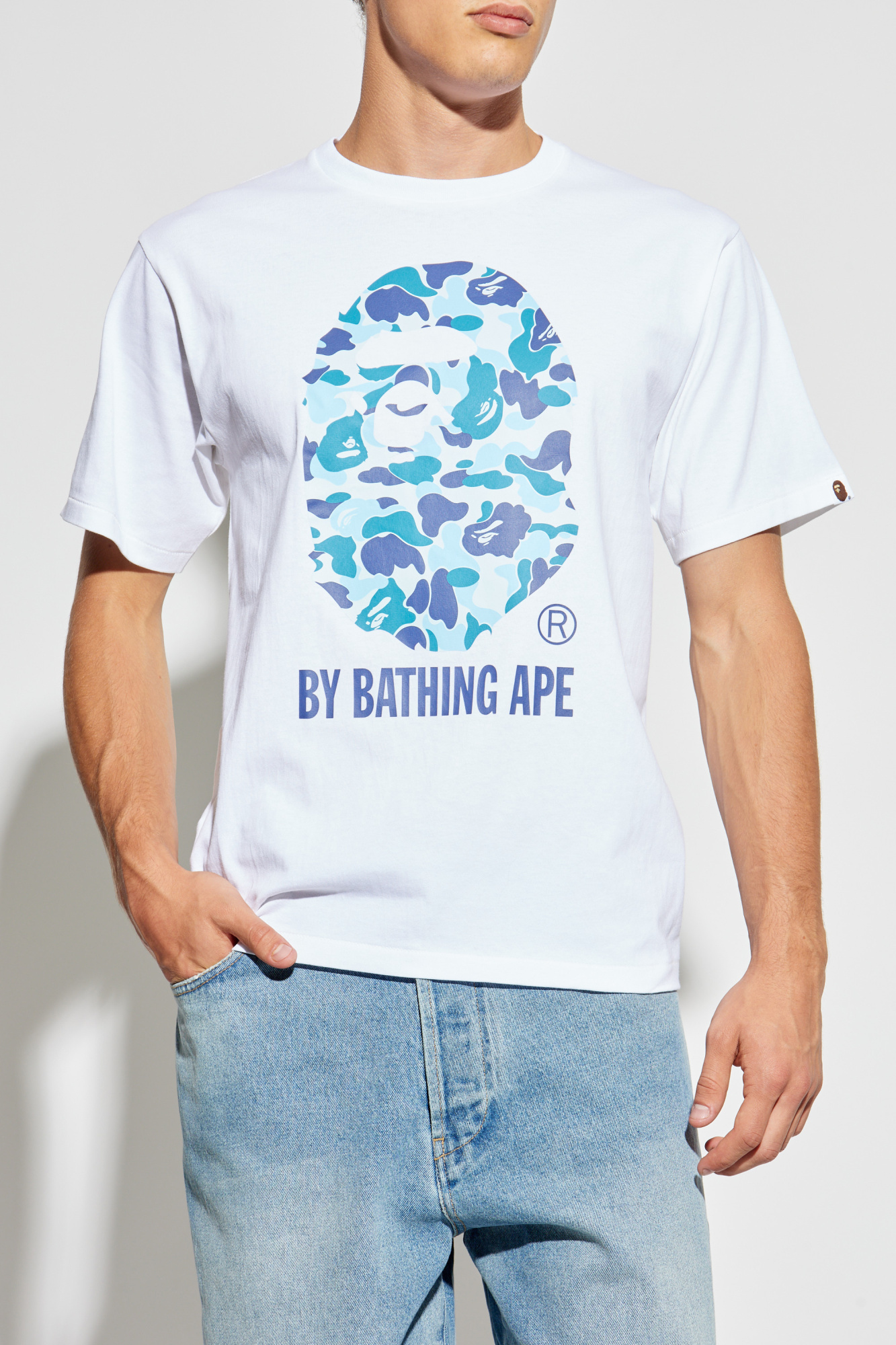 APE Tシャツ Biały T-shirt z nadrukiem A BATHING APE® - Vitkac Polska